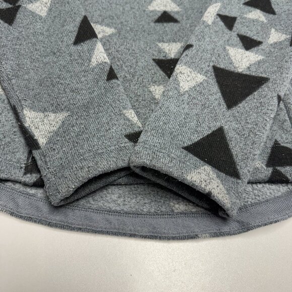 The North Face Fleece Jacket Womens Small 19x24 Gray Hood Geo Aztec - Picture 6 of 15